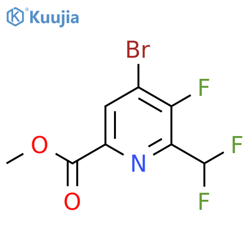 Methyl 4-bromo-2-(difluoromethyl)-3-fluoropyridine-6-carboxylate structure