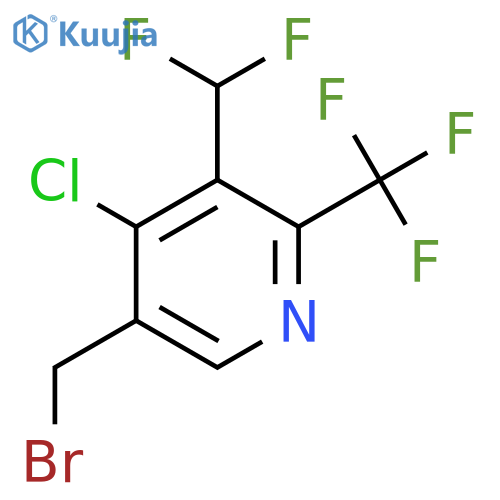 5-(Bromomethyl)-4-chloro-3-(difluoromethyl)-2-(trifluoromethyl)pyridine structure