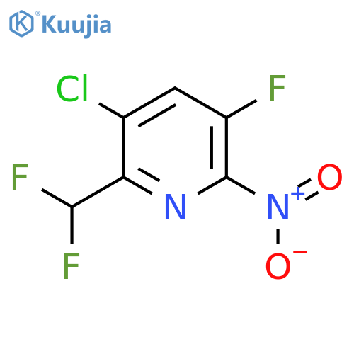 3-Chloro-2-(difluoromethyl)-5-fluoro-6-nitropyridine structure