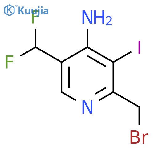 4-Amino-2-(bromomethyl)-5-(difluoromethyl)-3-iodopyridine structure