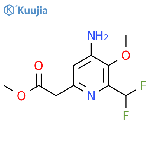 Methyl 4-amino-2-(difluoromethyl)-3-methoxypyridine-6-acetate structure