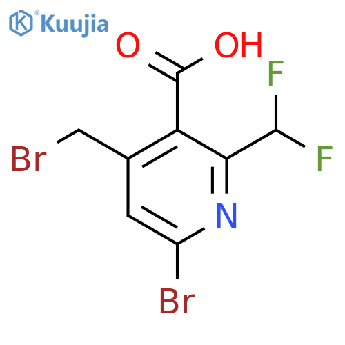 6-Bromo-4-(bromomethyl)-2-(difluoromethyl)pyridine-3-carboxylic acid structure