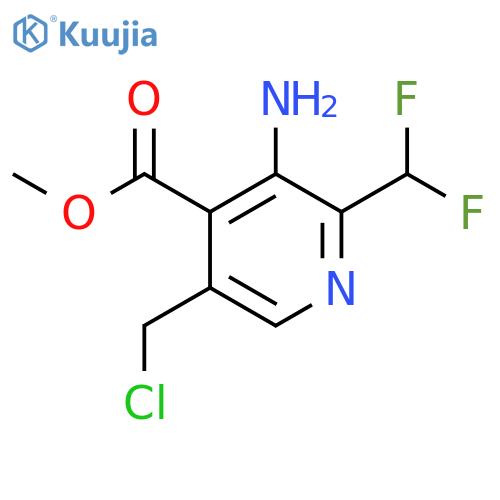 Methyl 3-amino-5-(chloromethyl)-2-(difluoromethyl)pyridine-4-carboxylate structure