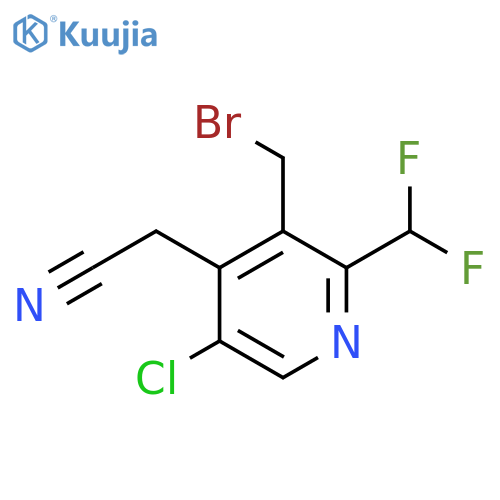 3-(Bromomethyl)-5-chloro-2-(difluoromethyl)pyridine-4-acetonitrile structure