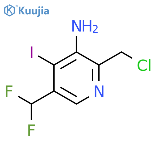 3-Amino-2-(chloromethyl)-5-(difluoromethyl)-4-iodopyridine structure
