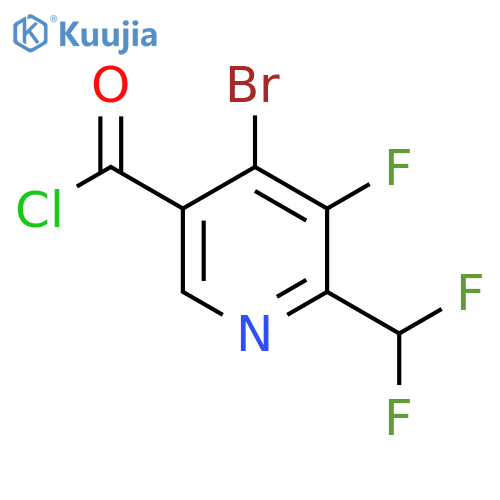 4-Bromo-2-(difluoromethyl)-3-fluoropyridine-5-carbonyl chloride structure