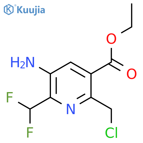 Ethyl 3-amino-6-(chloromethyl)-2-(difluoromethyl)pyridine-5-carboxylate structure