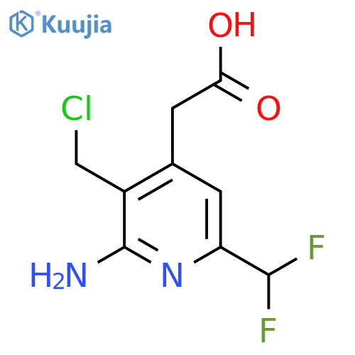 2-Amino-3-(chloromethyl)-6-(difluoromethyl)pyridine-4-acetic acid structure