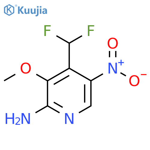 2-Amino-4-(difluoromethyl)-3-methoxy-5-nitropyridine structure