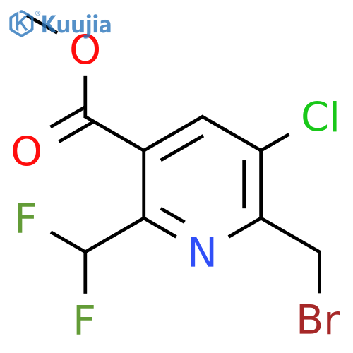 Methyl 2-(bromomethyl)-3-chloro-6-(difluoromethyl)pyridine-5-carboxylate structure