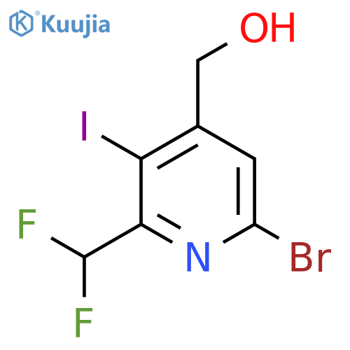 6-Bromo-2-(difluoromethyl)-3-iodopyridine-4-methanol structure