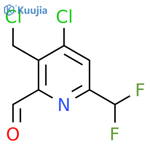 4-Chloro-3-(chloromethyl)-6-(difluoromethyl)pyridine-2-carboxaldehyde structure