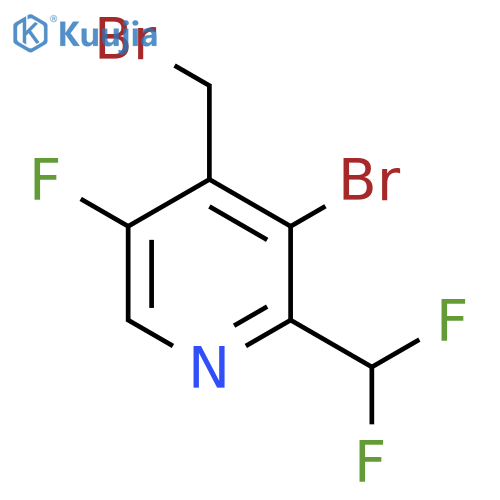 3-Bromo-4-(bromomethyl)-2-(difluoromethyl)-5-fluoropyridine structure