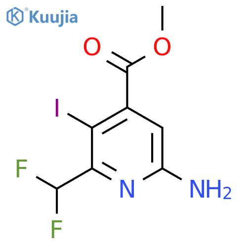 Methyl 6-amino-2-(difluoromethyl)-3-iodopyridine-4-carboxylate structure