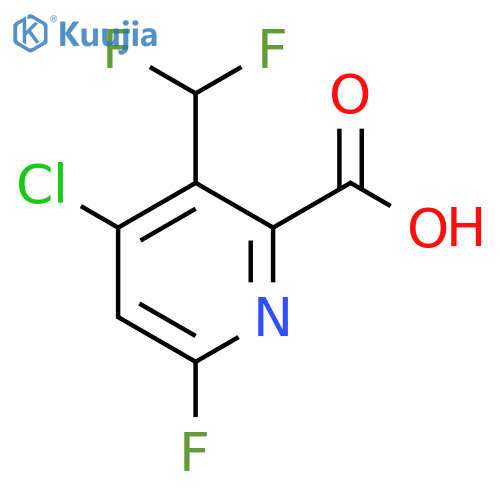 4-Chloro-3-(difluoromethyl)-6-fluoropyridine-2-carboxylic acid structure