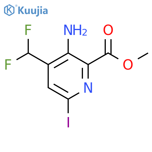 Methyl 3-amino-4-(difluoromethyl)-6-iodopyridine-2-carboxylate structure