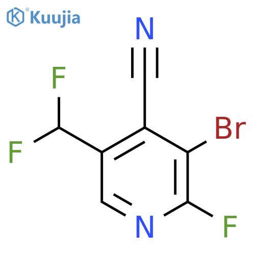 3-Bromo-4-cyano-5-(difluoromethyl)-2-fluoropyridine structure