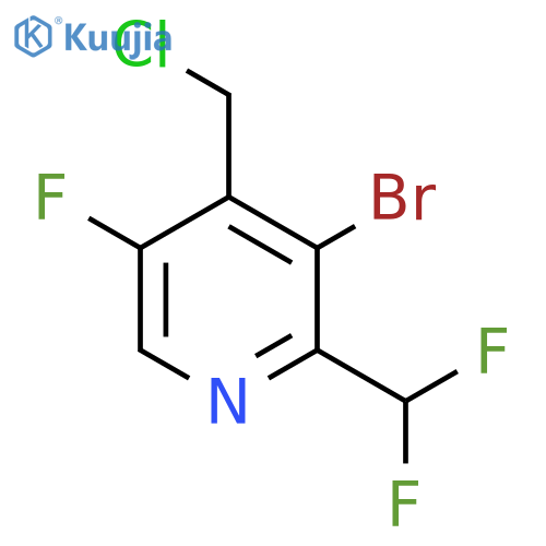 3-Bromo-4-(chloromethyl)-2-(difluoromethyl)-5-fluoropyridine structure
