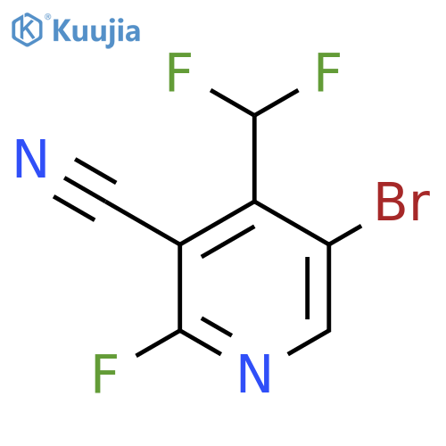 5-Bromo-3-cyano-4-(difluoromethyl)-2-fluoropyridine structure