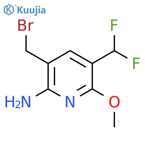 2-Amino-3-(bromomethyl)-5-(difluoromethyl)-6-methoxypyridine structure