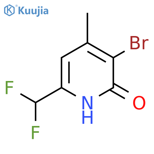 3-Bromo-6-(difluoromethyl)-2-hydroxy-4-methylpyridine structure