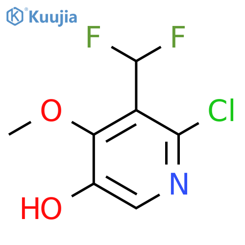 2-Chloro-3-(difluoromethyl)-5-hydroxy-4-methoxypyridine structure