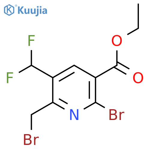 Ethyl 2-bromo-6-(bromomethyl)-5-(difluoromethyl)pyridine-3-carboxylate structure
