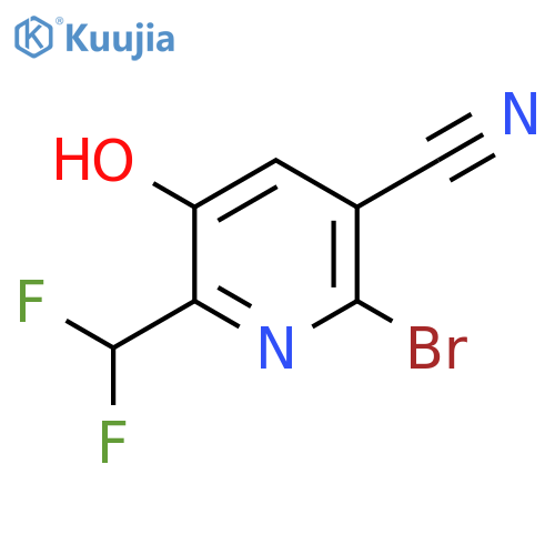 2-Bromo-3-cyano-6-(difluoromethyl)-5-hydroxypyridine structure