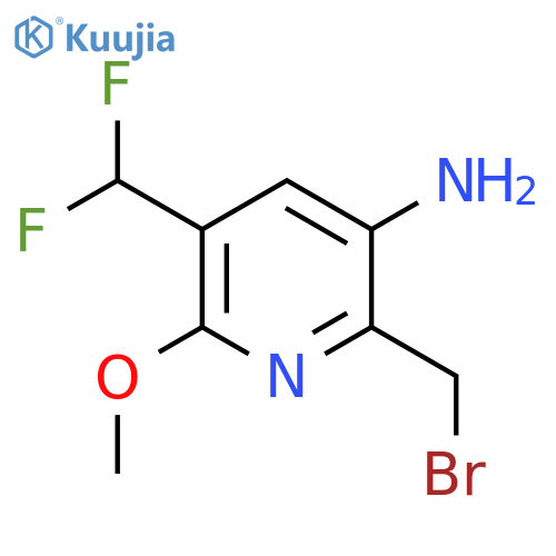 3-Amino-2-(bromomethyl)-5-(difluoromethyl)-6-methoxypyridine structure