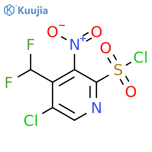 5-Chloro-4-(difluoromethyl)-3-nitropyridine-2-sulfonyl chloride structure