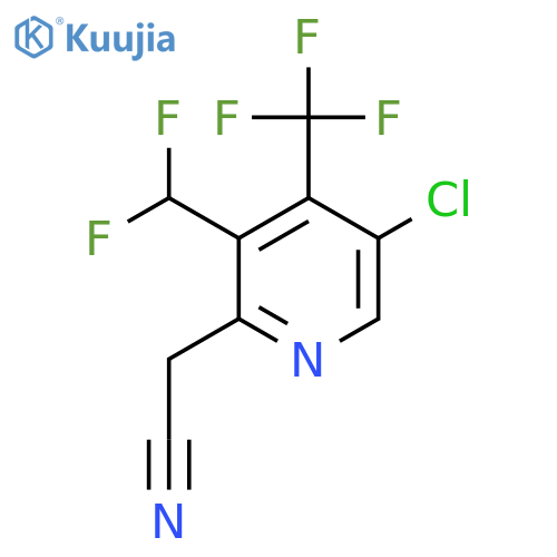 5-Chloro-3-(difluoromethyl)-4-(trifluoromethyl)pyridine-2-acetonitrile structure