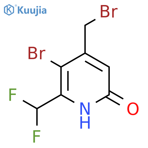3-Bromo-4-(bromomethyl)-2-(difluoromethyl)-6-hydroxypyridine structure