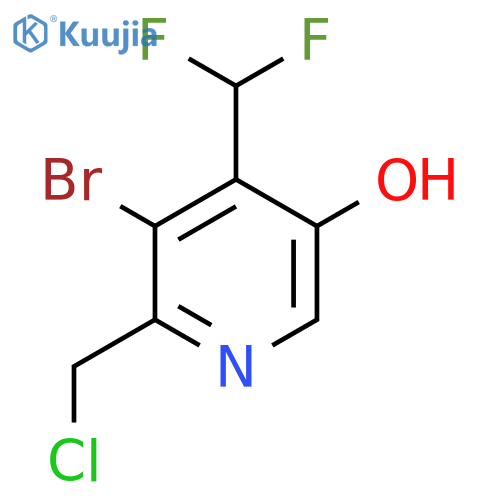 3-Bromo-2-(chloromethyl)-4-(difluoromethyl)-5-hydroxypyridine structure