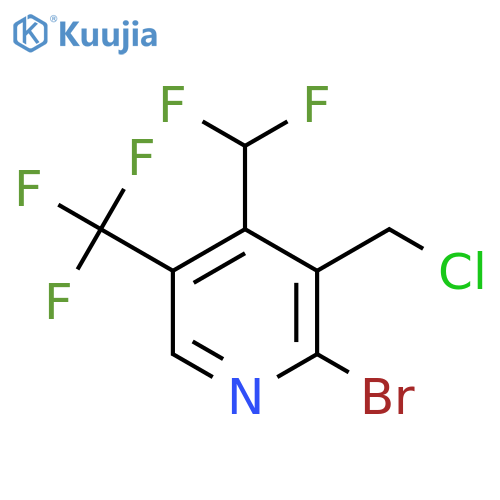 2-Bromo-3-(chloromethyl)-4-(difluoromethyl)-5-(trifluoromethyl)pyridine structure