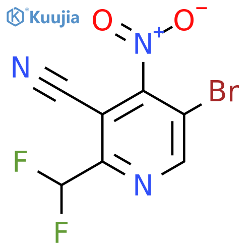 5-Bromo-3-cyano-2-(difluoromethyl)-4-nitropyridine structure