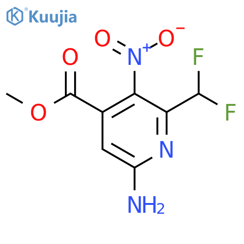 Methyl 6-amino-2-(difluoromethyl)-3-nitropyridine-4-carboxylate structure