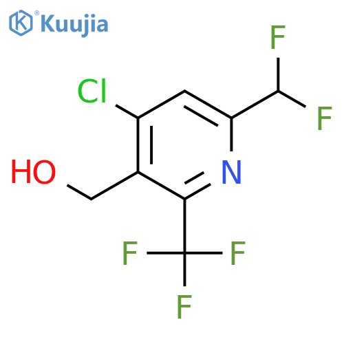 4-Chloro-6-(difluoromethyl)-2-(trifluoromethyl)pyridine-3-methanol structure