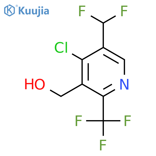 4-Chloro-5-(difluoromethyl)-2-(trifluoromethyl)pyridine-3-methanol structure