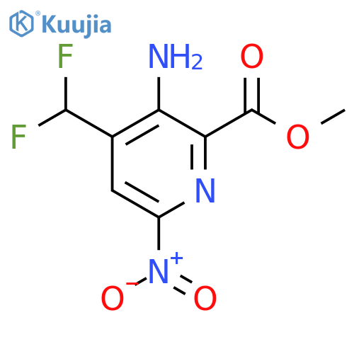 Methyl 3-amino-4-(difluoromethyl)-6-nitropyridine-2-carboxylate structure