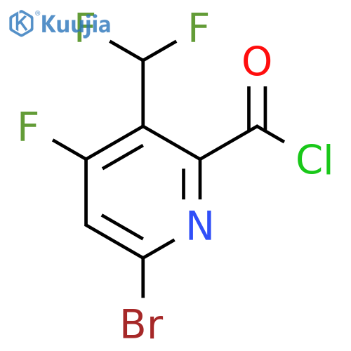 6-Bromo-3-(difluoromethyl)-4-fluoropyridine-2-carbonyl chloride structure