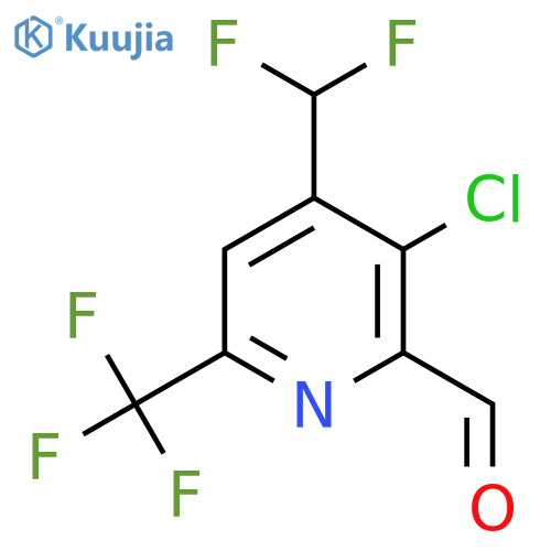 3-Chloro-4-(difluoromethyl)-6-(trifluoromethyl)pyridine-2-carboxaldehyde structure
