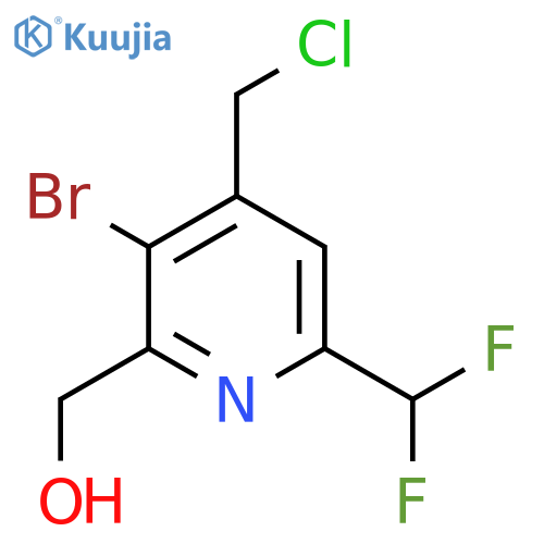 3-Bromo-4-(chloromethyl)-6-(difluoromethyl)pyridine-2-methanol structure
