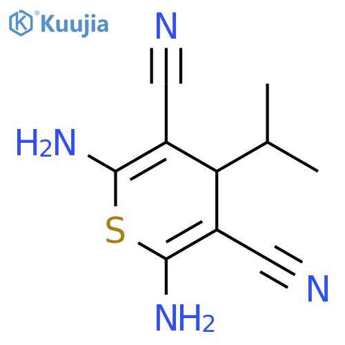 2,6-Diamino-4-isopropyl-4H-thiopyran-3,5-dicarbonitrile structure