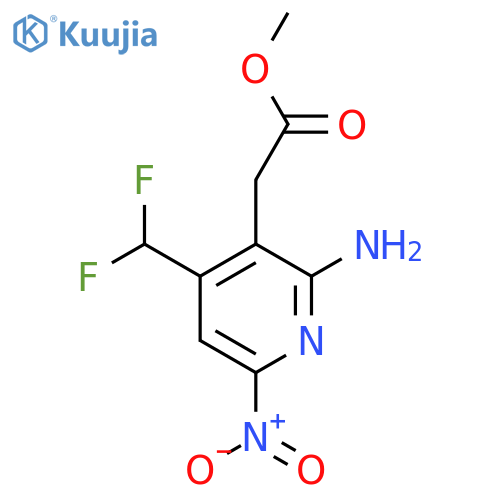 Methyl 2-amino-4-(difluoromethyl)-6-nitropyridine-3-acetate structure
