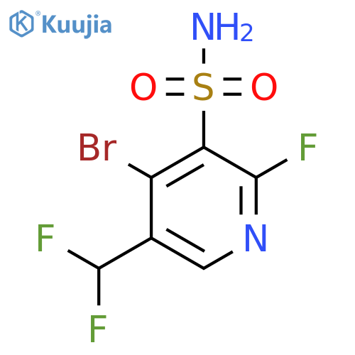4-Bromo-5-(difluoromethyl)-2-fluoropyridine-3-sulfonamide structure