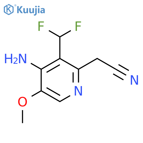 4-Amino-3-(difluoromethyl)-5-methoxypyridine-2-acetonitrile structure