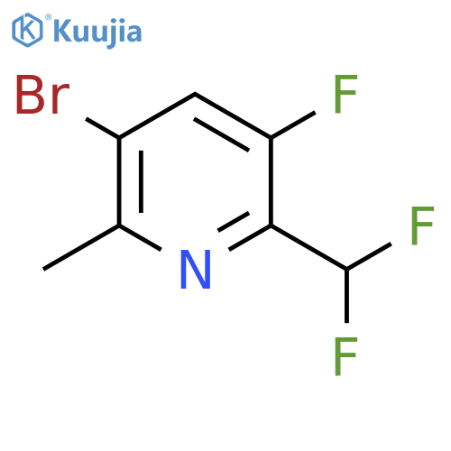5-Bromo-2-(difluoromethyl)-3-fluoro-6-methylpyridine structure