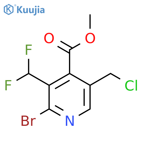 Methyl 2-bromo-5-(chloromethyl)-3-(difluoromethyl)pyridine-4-carboxylate structure
