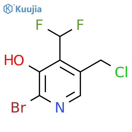 2-Bromo-5-(chloromethyl)-4-(difluoromethyl)-3-hydroxypyridine structure