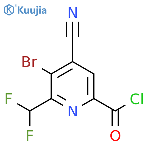 3-Bromo-4-cyano-2-(difluoromethyl)pyridine-6-carbonyl chloride structure